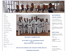Tablet Screenshot of norwichtaekwondo.co.uk